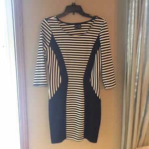 Striped Open Back Dress
